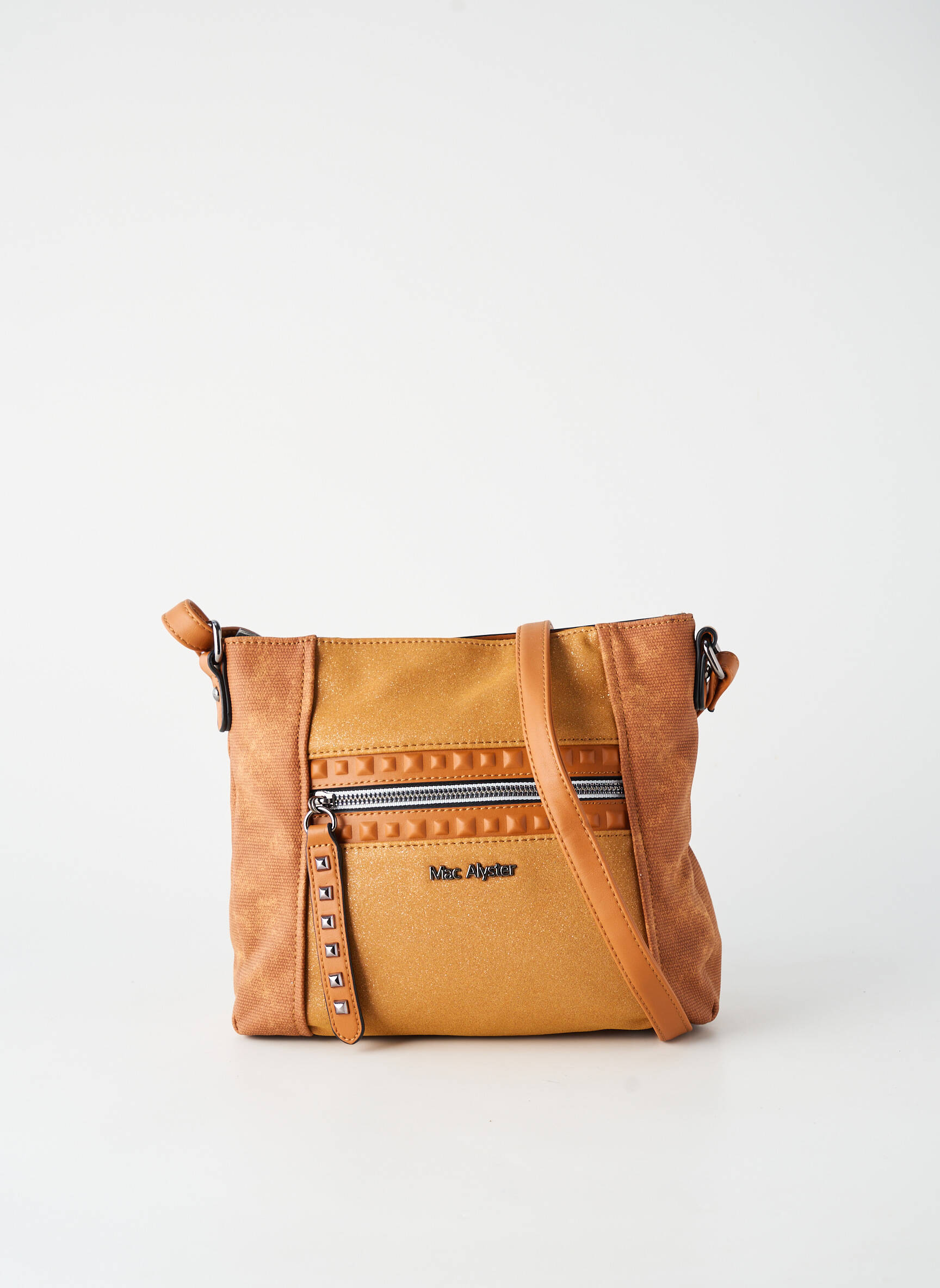 Sac fermeture zippée forme rectangulaire marron MAC ALYSTER femme