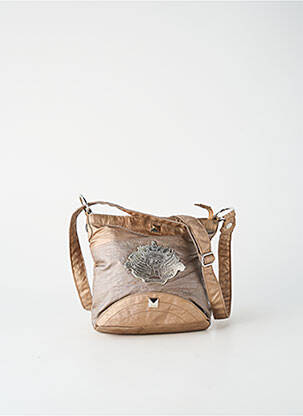 Sac doublure textile forme carré marron KAPORAL femme