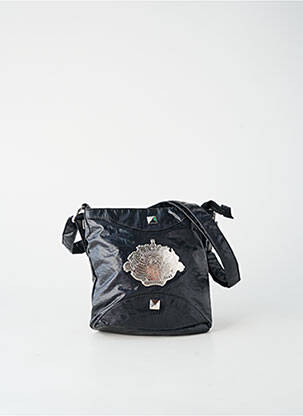 Sac bandoulière réglable forme carré noir KAPORAL femme
