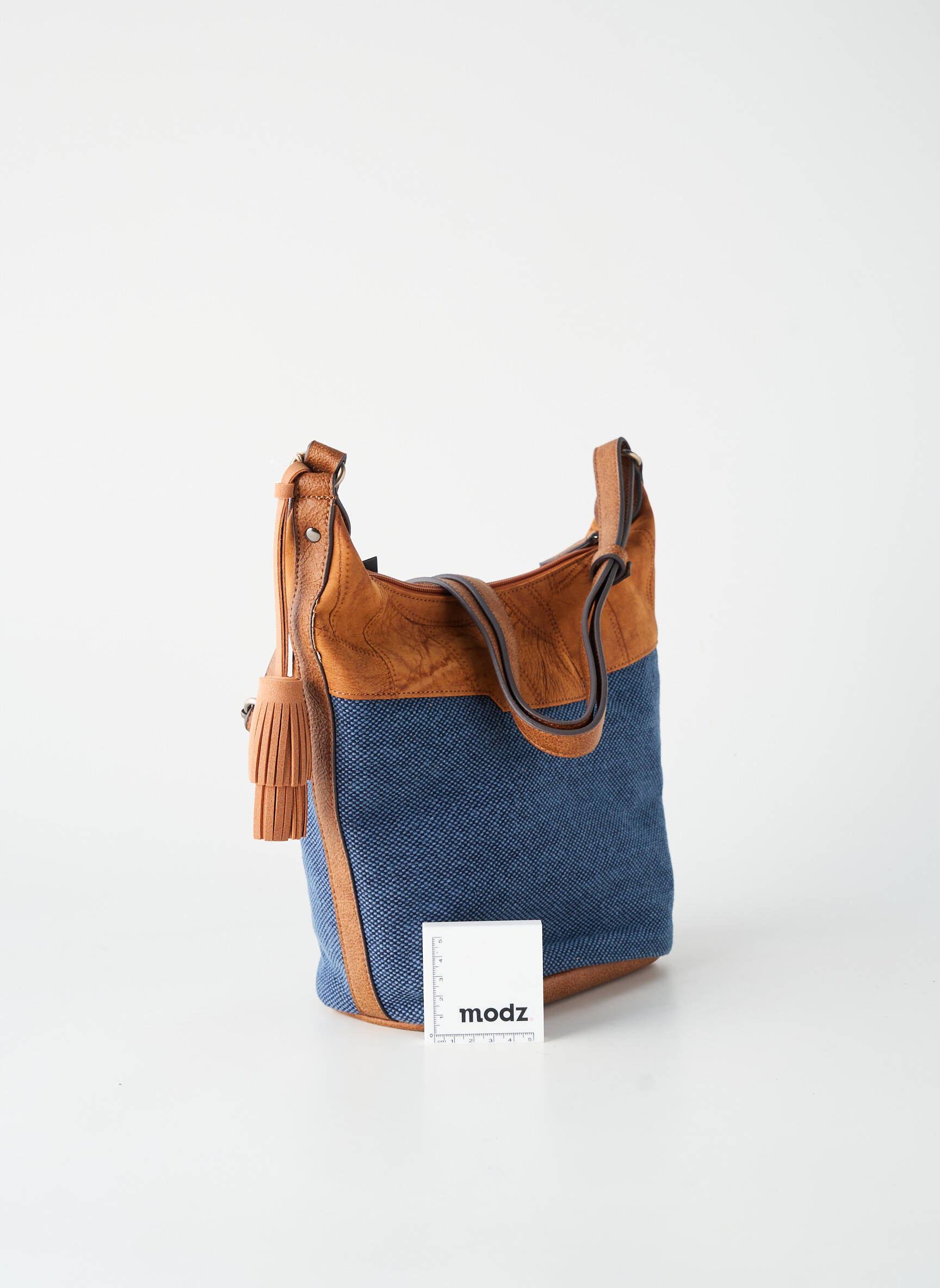 Sac multipoches forme rectangulaire bleu PATRICK BLANC femme