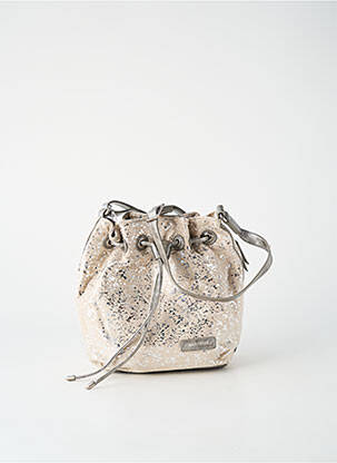 Sac doublure textile forme bourse gris PATRICK BLANC femme
