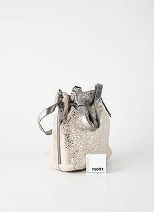 Sac doublure textile forme bourse gris PATRICK BLANC femme