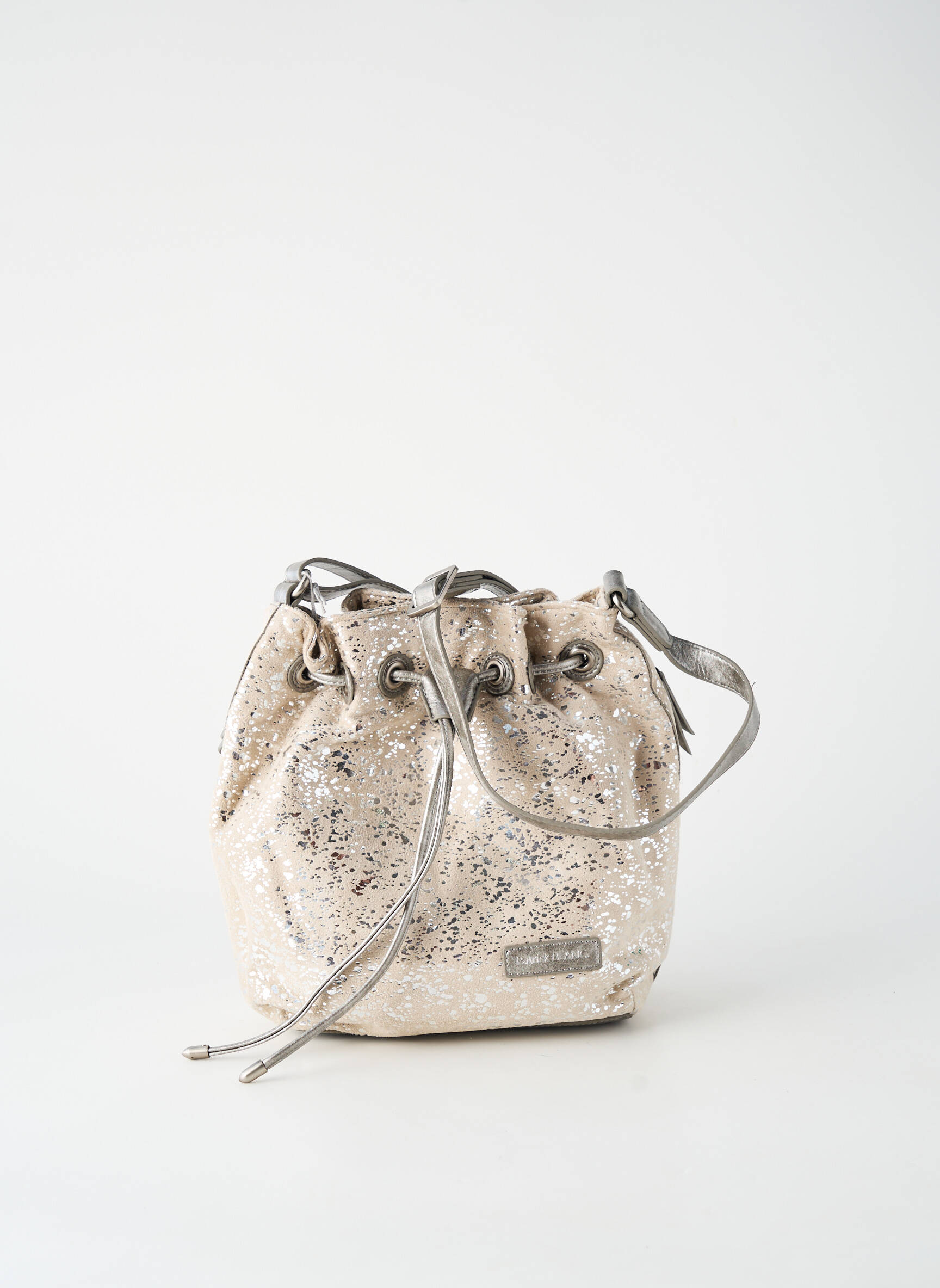 Sac doublure textile forme bourse gris PATRICK BLANC femme