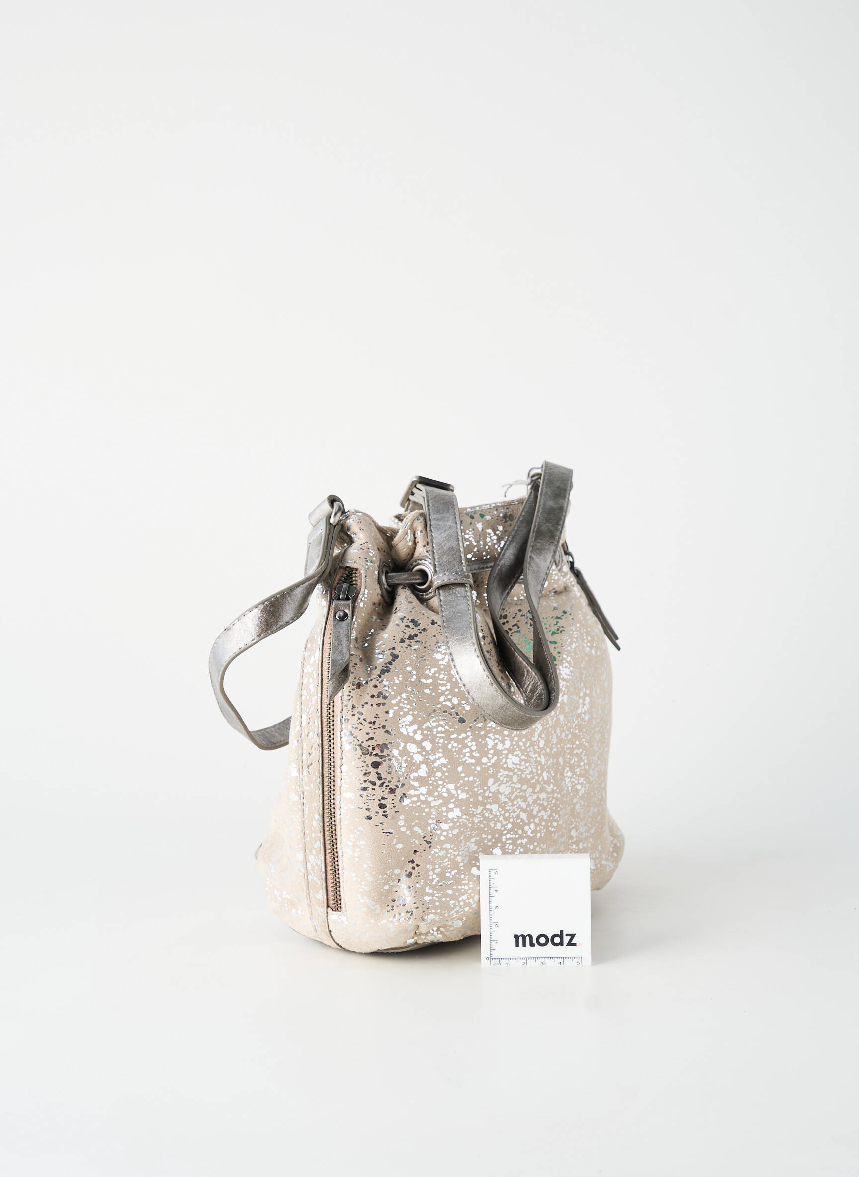 Sac doublure textile forme bourse gris PATRICK BLANC femme
