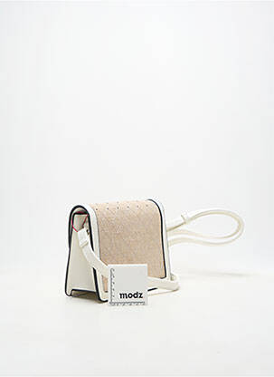 Sac multipoches forme rectangulaire beige FUCHSIA femme