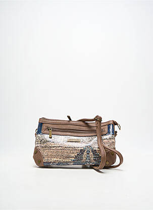 Sac multipoches forme rectangulaire marron SMASH! femme