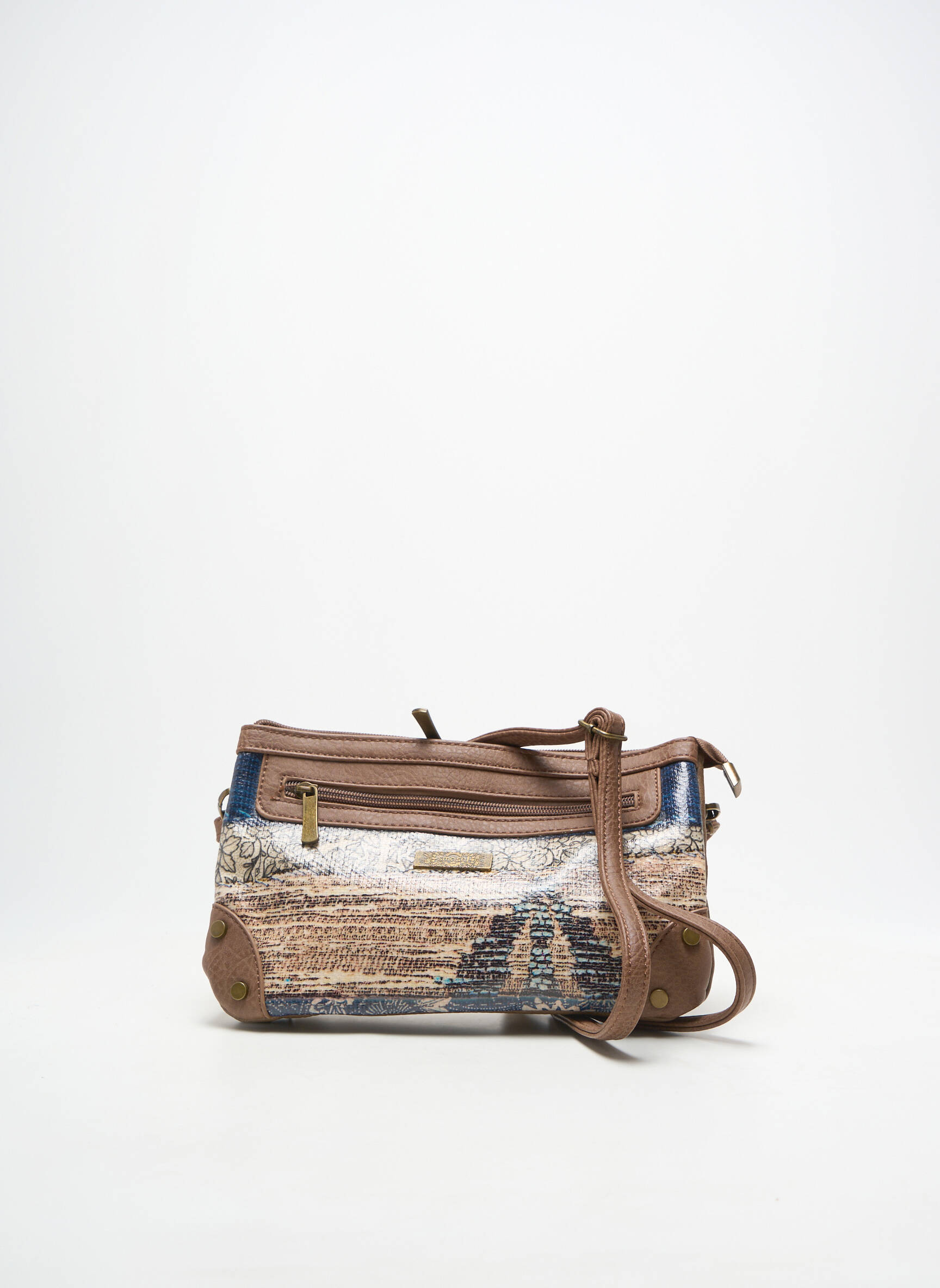 Sac multipoches forme rectangulaire marron SMASH! femme