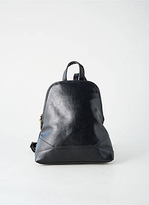 Sac à dos tissage simili-cuir noir DUOLYNX femme