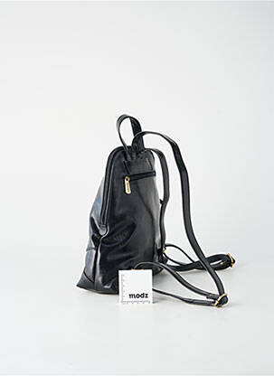 Sac à dos tissage simili-cuir noir DUOLYNX femme