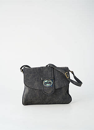 Sac multipoches forme rectangulaire gris LILI PETROL femme