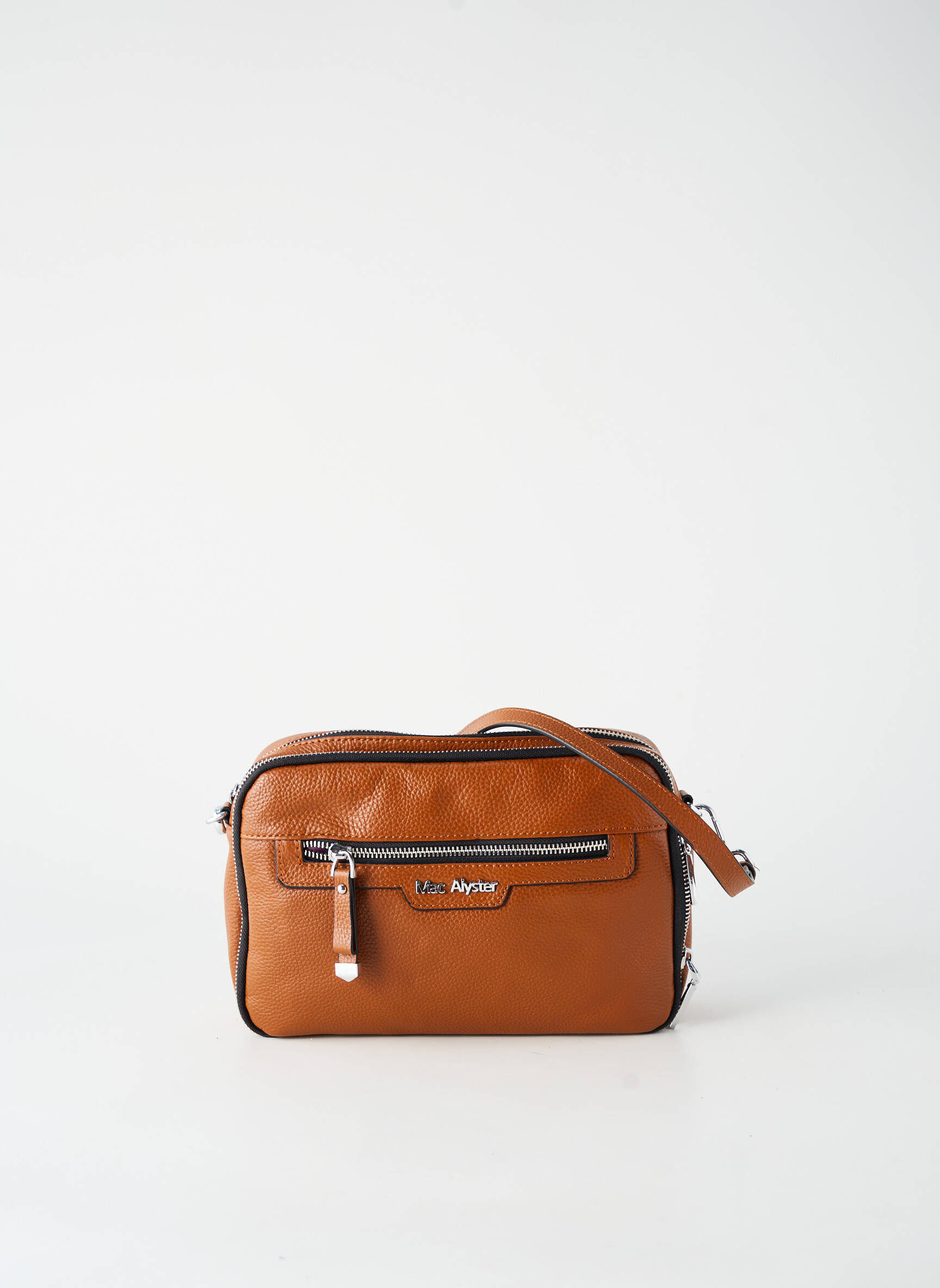 Sac multipoches forme rectangulaire marron MAC ALYSTER femme