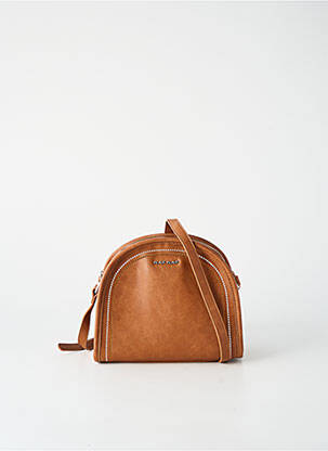Sac multipoches forme rectangulaire marron NAF NAF femme