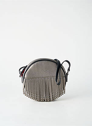 Sac multipoches gris FUCHSIA femme