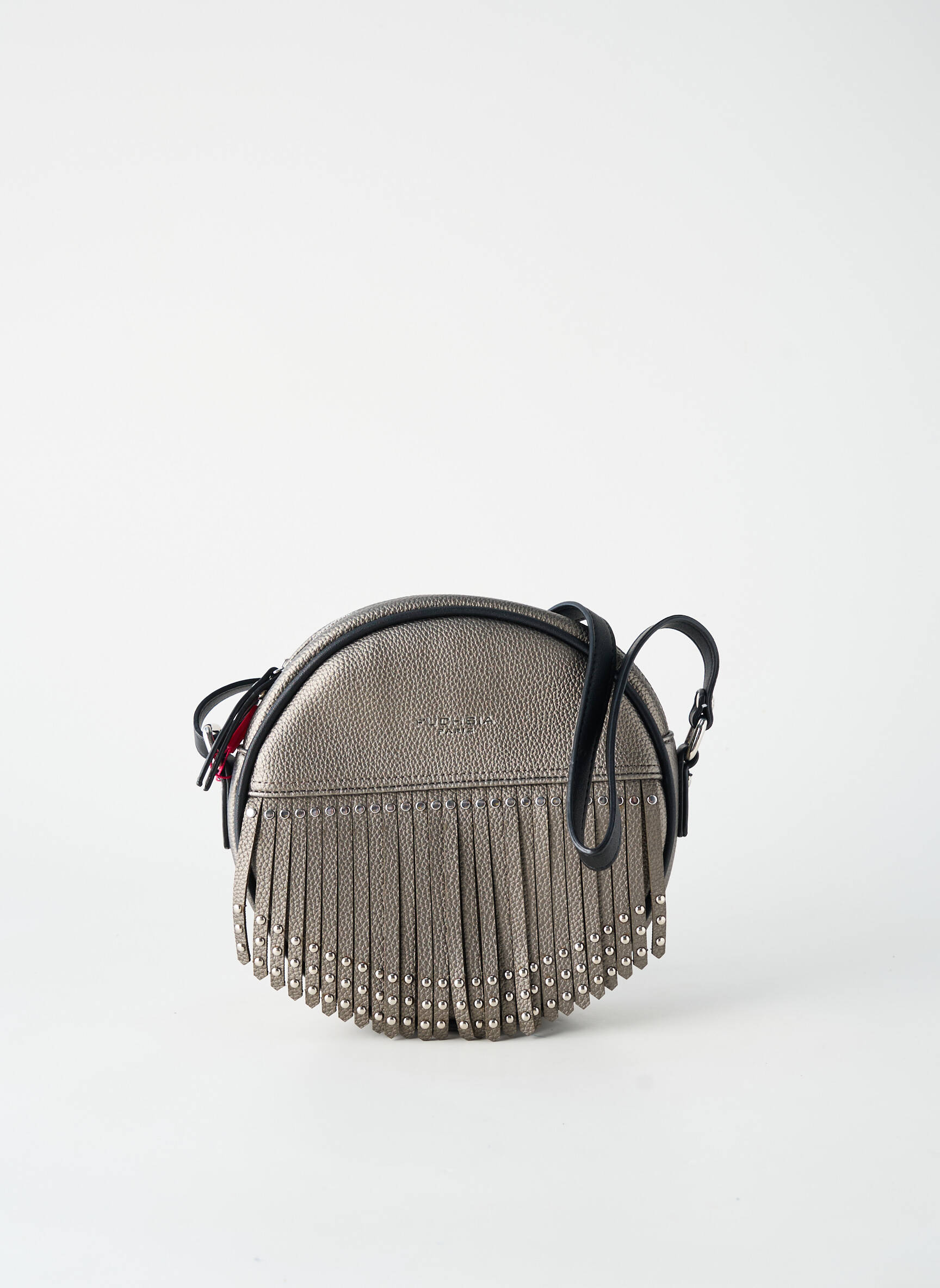 Sac multipoches gris FUCHSIA femme