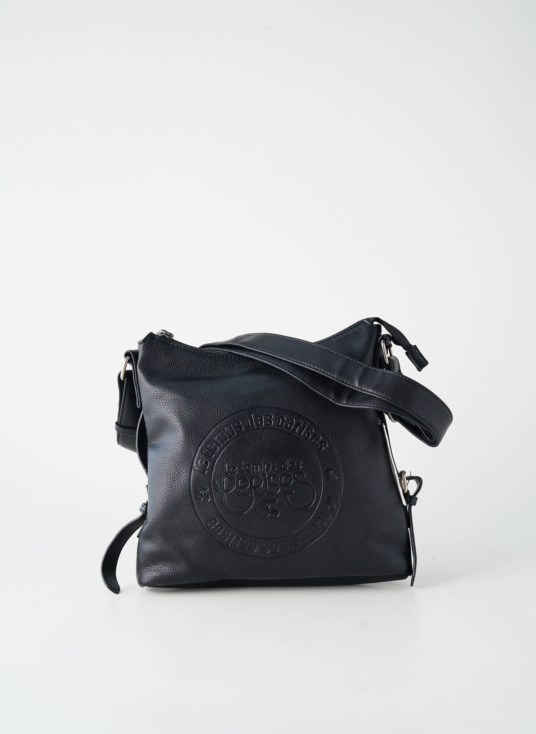 Sac multipoches forme rectangulaire noir LE TEMPS DES CERISES femme