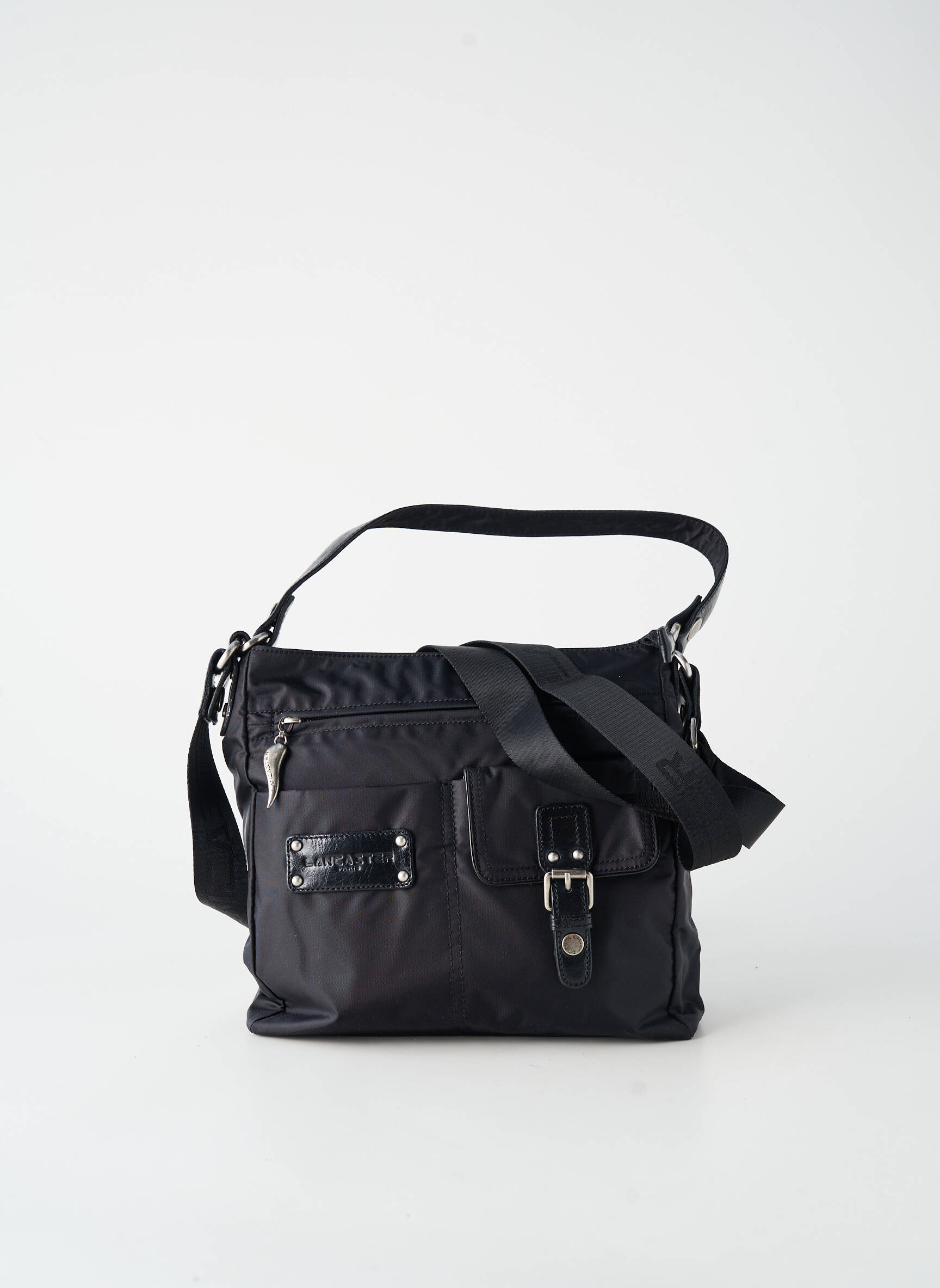 Sac multipoches forme carré noir LANCASTER femme