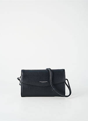 Sac multipoches forme rectangulaire noir FUCHSIA femme