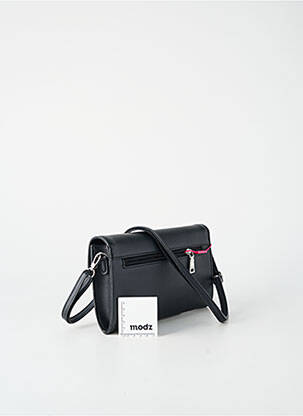 Sac multipoches forme rectangulaire noir FUCHSIA femme