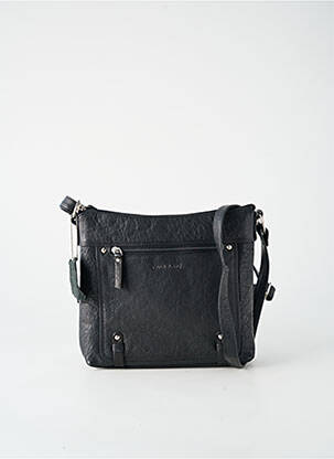 Sac multipoches forme carré noir PATRICK BLANC femme