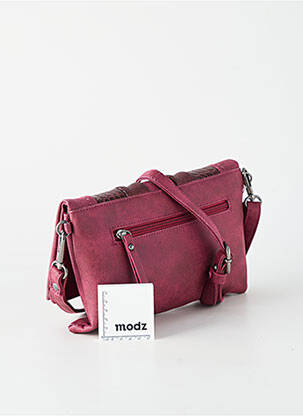 Sac multipoches forme rectangulaire rouge FUCHSIA femme