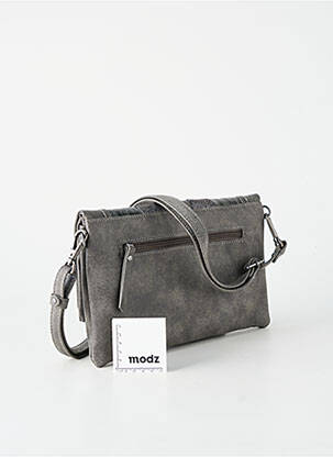Sac multipoches forme rectangulaire gris FUCHSIA femme