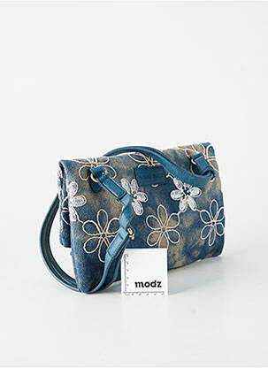 Sac doublure textile forme rectangulaire bleu PATRICK BLANC femme