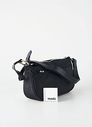 Sac fermeture zippée forme rectangulaire noir TEXIER femme