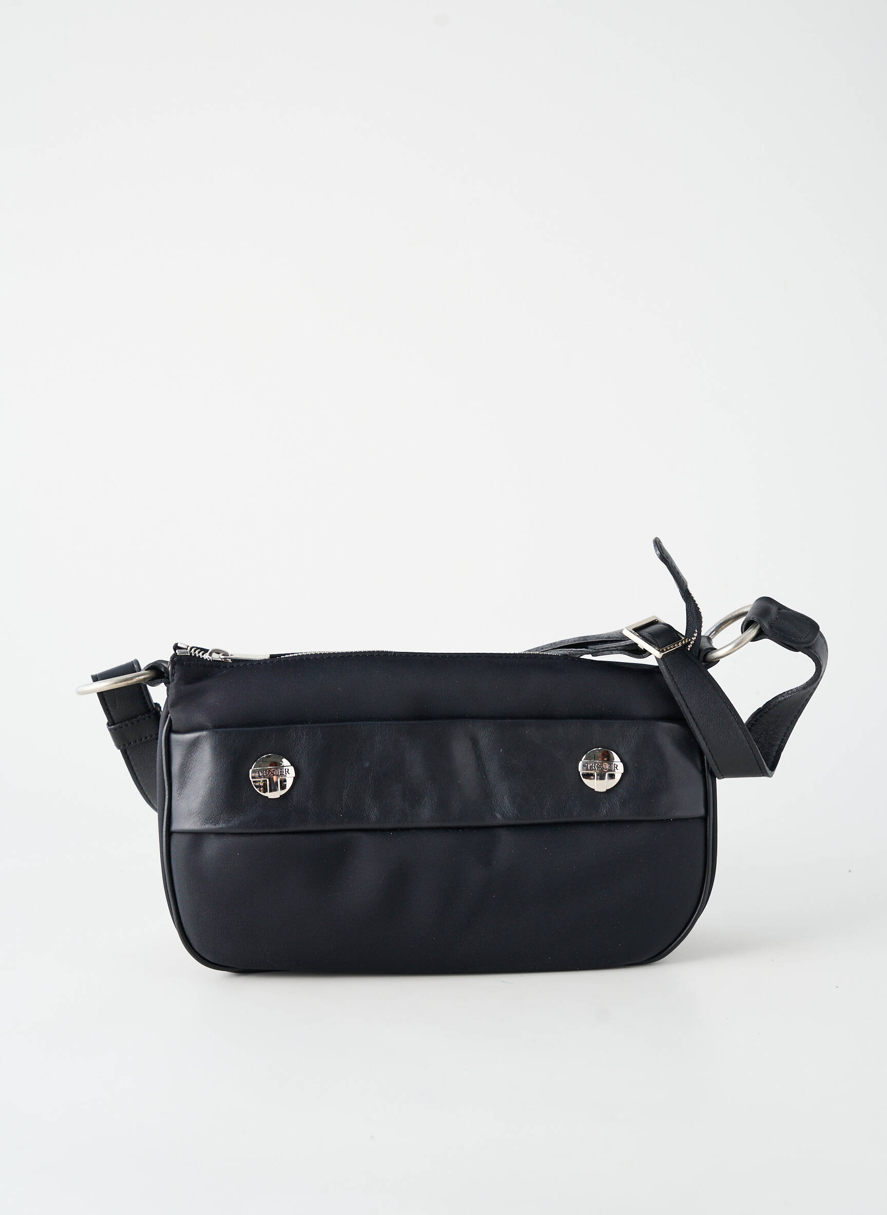 Sac fermeture zippée forme rectangulaire noir TEXIER femme