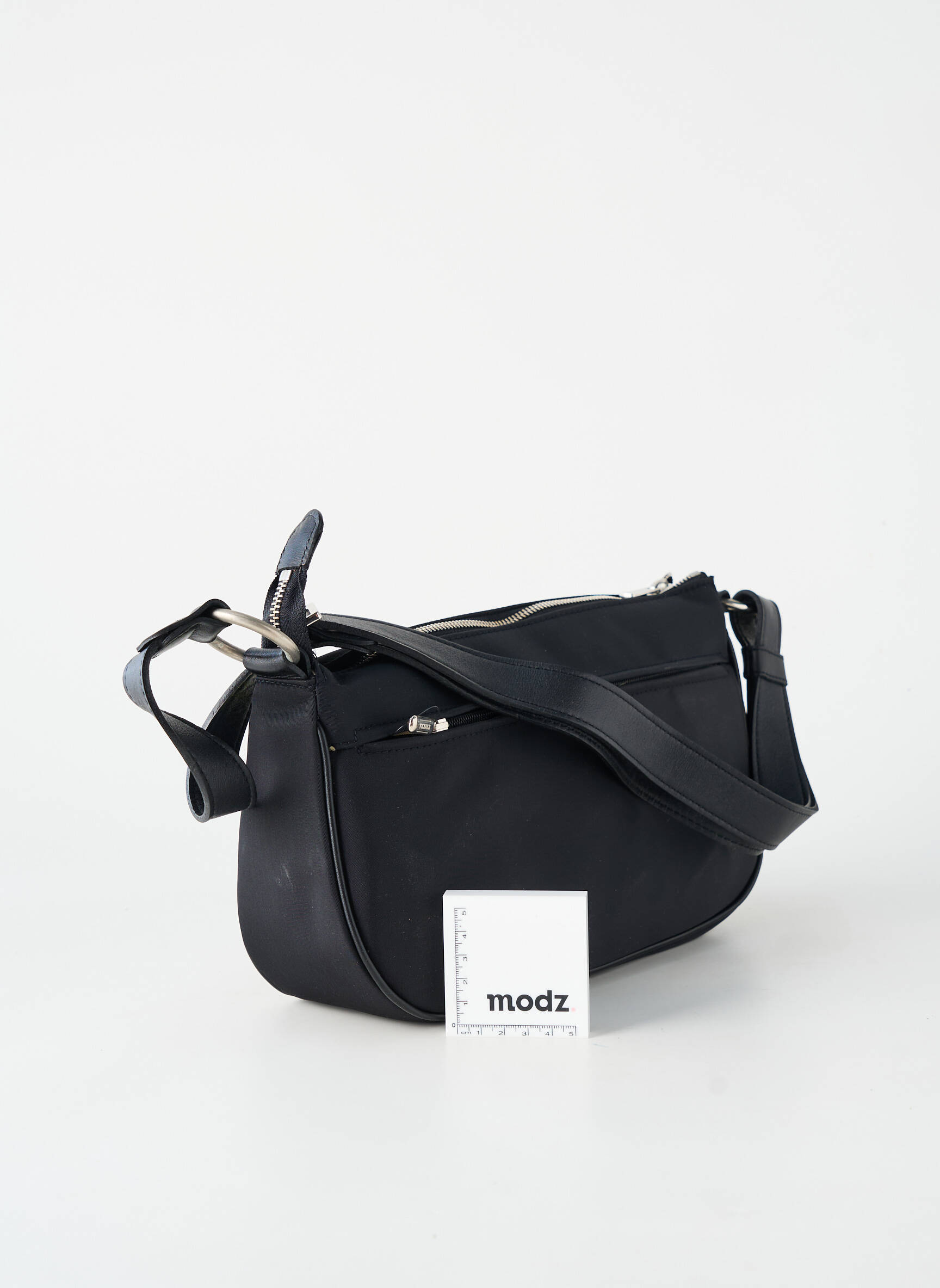 Sac fermeture zippée forme rectangulaire noir TEXIER femme