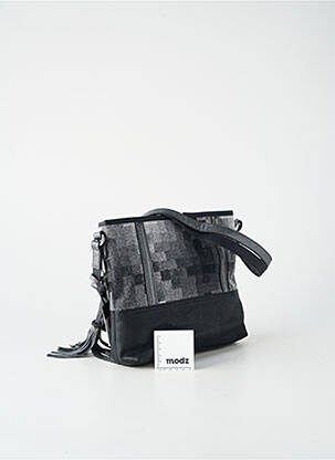 Sac multipoches forme rectangulaire gris PATRICK BLANC femme