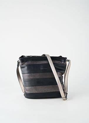 Sac doublure textile forme rectangulaire noir PATRICK BLANC femme