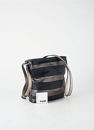 Sac doublure textile forme rectangulaire noir PATRICK BLANC femme