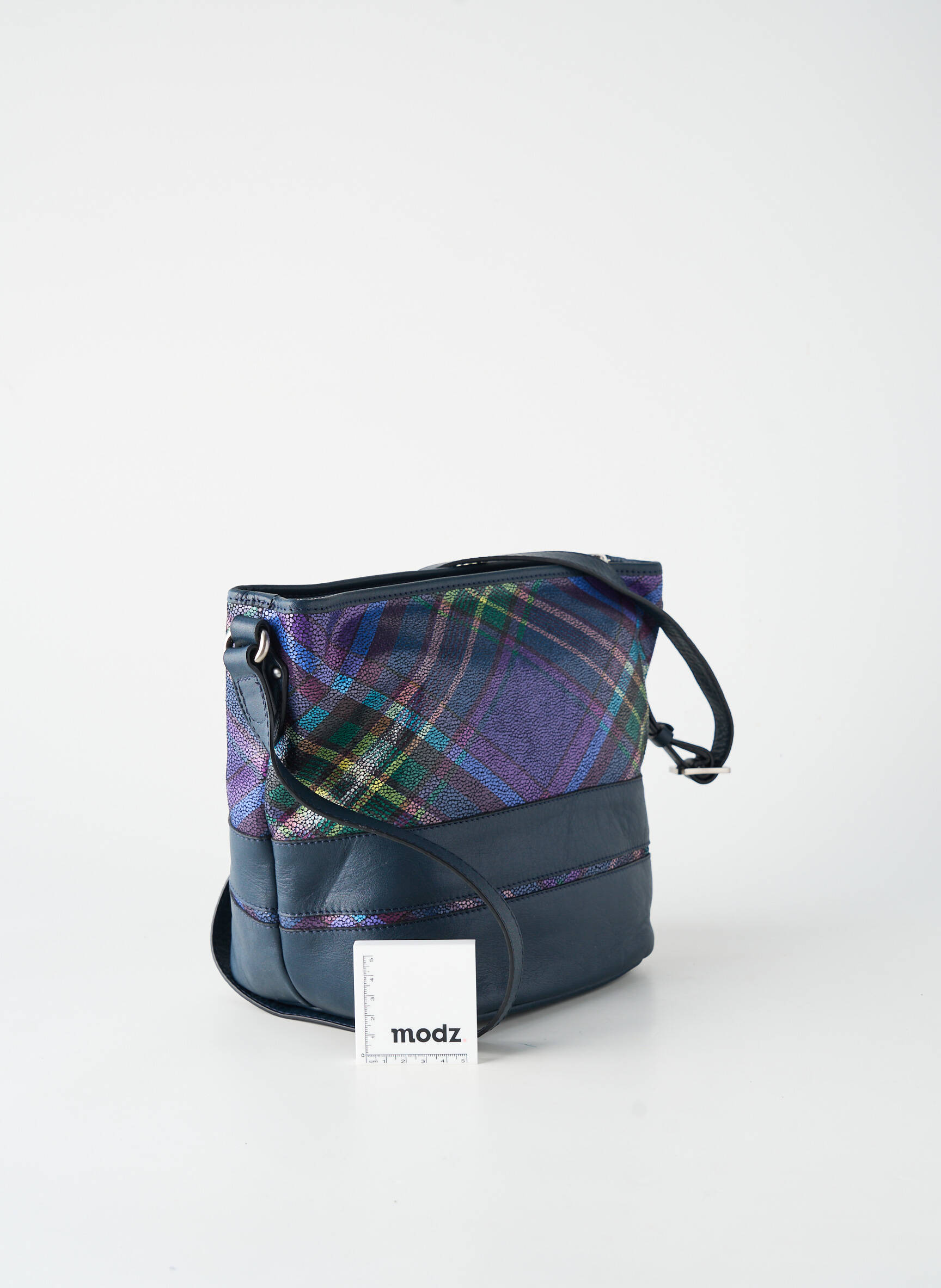 Sac multipoches forme rectangulaire bleu PATRICK BLANC femme