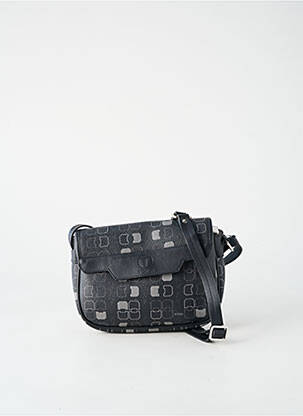 Sac cuir grainé forme rectangulaire noir TEXIER femme
