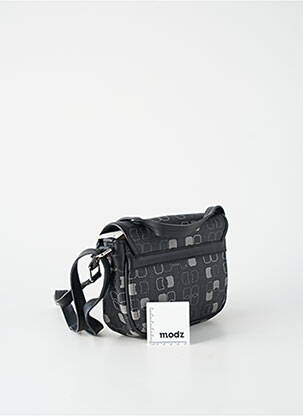 Sac cuir grainé forme rectangulaire noir TEXIER femme