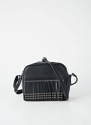 Sac multipoches forme rectangulaire noir FUCHSIA femme