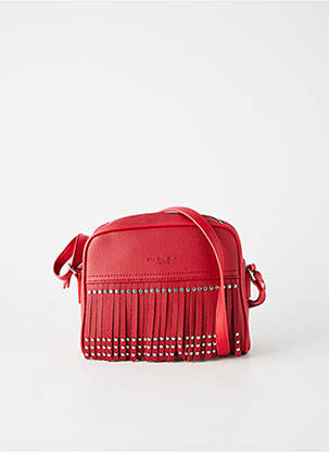 Sac multipoches forme rectangulaire rouge FUCHSIA femme