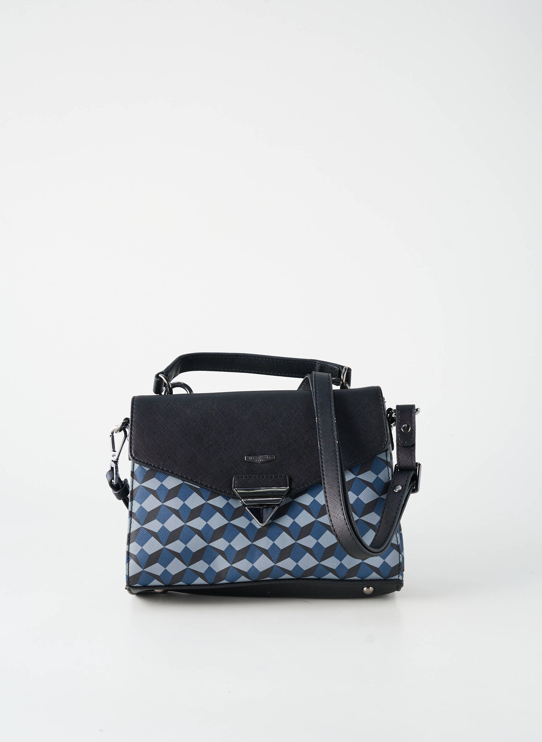 Sac multipoches forme rectangulaire bleu HEXAGONA femme