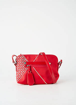 Sac fermeture zippée forme rectangulaire rouge TED LAPIDUS femme
