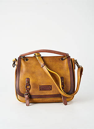 Sac multipoches forme rectangulaire marron FUCHSIA femme