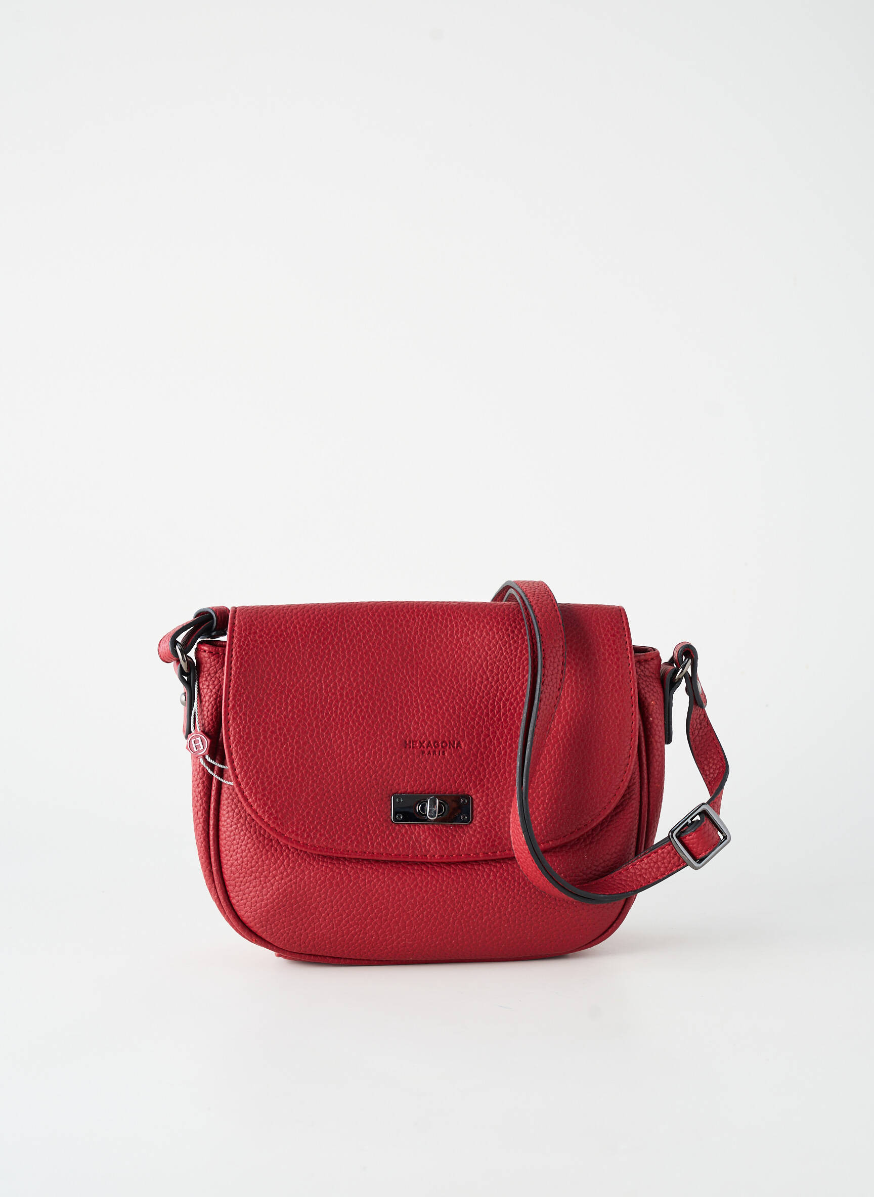 Sac multipoches forme rectangulaire rouge HEXAGONA femme