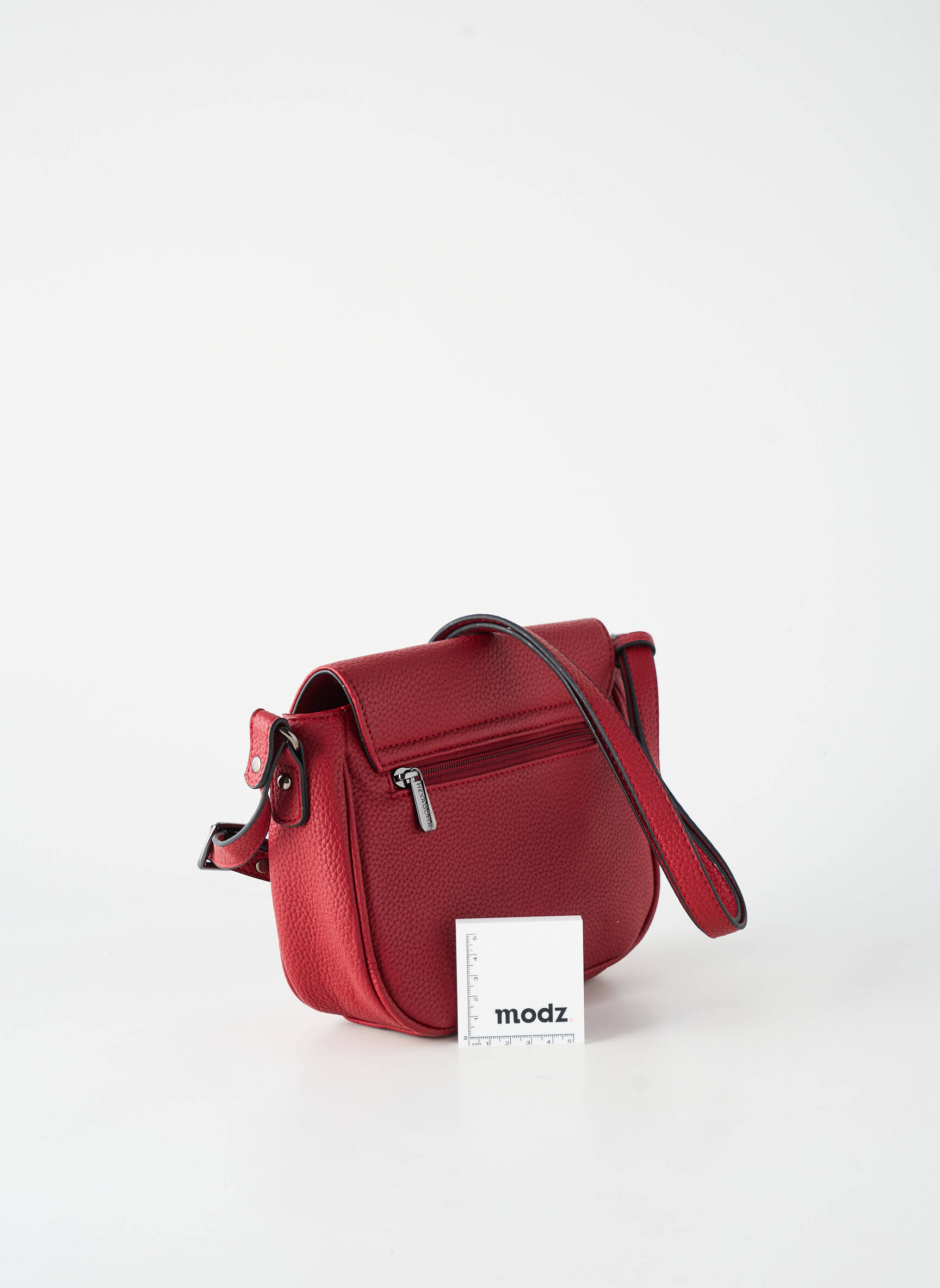 Sac multipoches forme rectangulaire rouge HEXAGONA femme