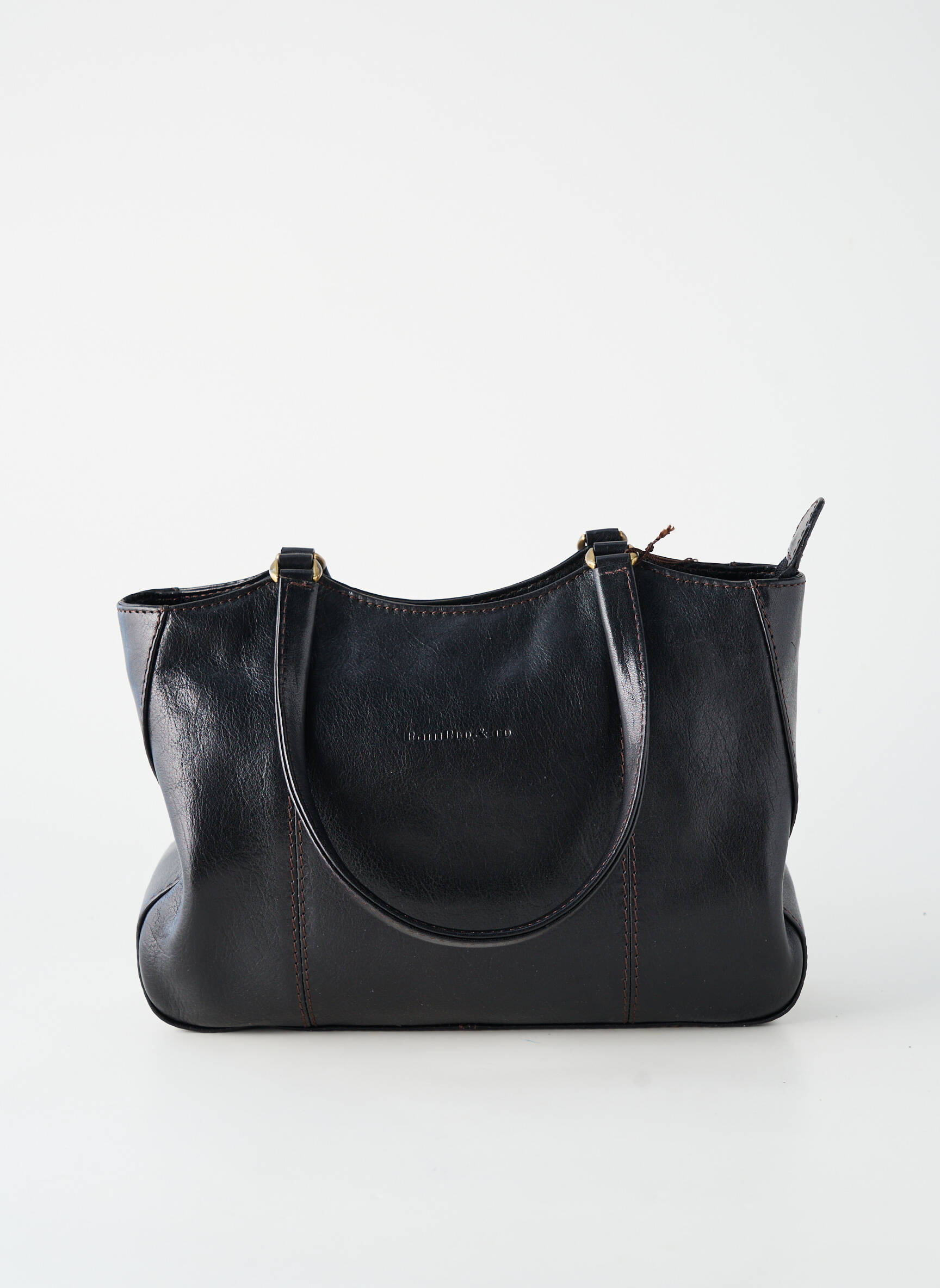 Sac fermeture zippée forme rectangulaire noir BAMBOO & CO femme