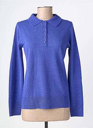 Pull stretch manches longues bleu FELINO femme