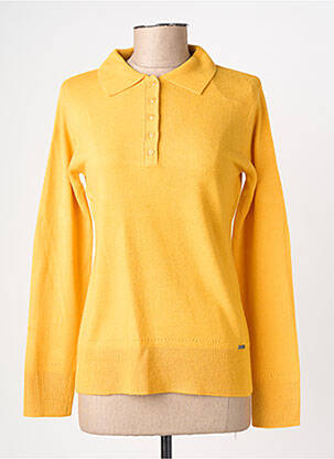 Pull stretch manches longues jaune FELINO femme