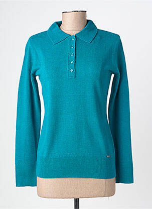 Pull stretch manches longues vert FELINO femme