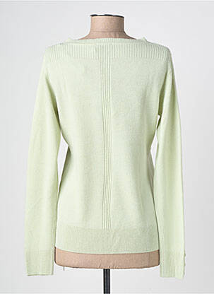 Pull col v manches longues vert FELINO femme