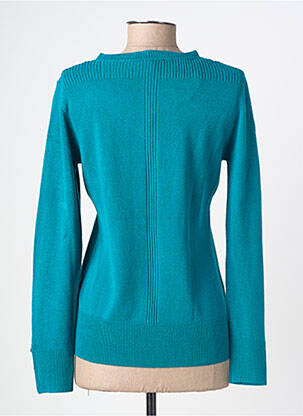 Pull col v manches longues vert fonce FELINO femme