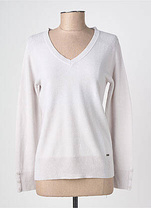 Pull col v manches longues gris FELINO femme