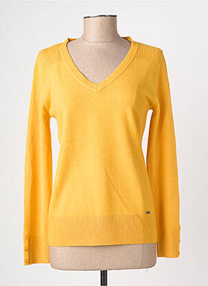 Pull col v manches longues jaune FELINO femme